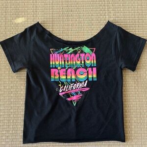 Black Huntington Beach Graphic Tee